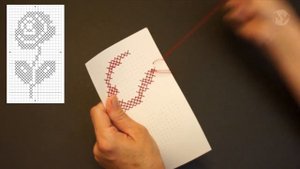 28 - Вышивка крестом. Роза