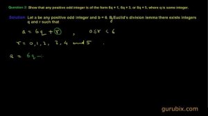 Ex 1.1: Q.2 : Show that any positive odd integer is of the... Ch 1 | Class Xth Math for CBSE