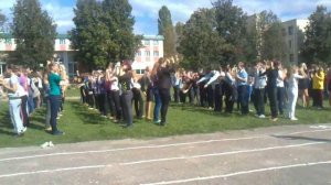 Репетиция "Флешмоб" перед днем города. Гомель. 05.09.2012