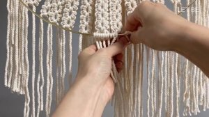 DIY | macrame christmas wreath wall hanging | 마크라메 크리스마스 리스 월 행잉