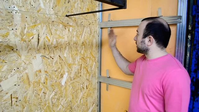Утепление гаража (монтаж углов)