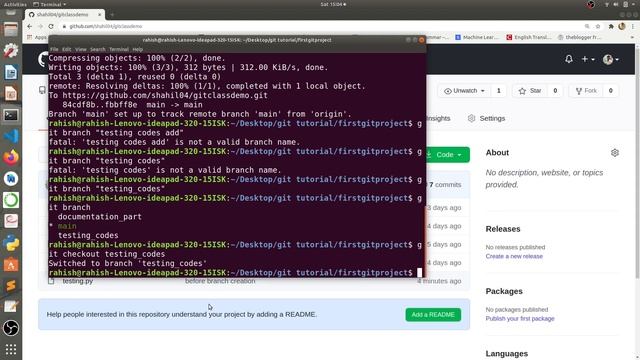 github branches part 13 in git & github beginners course in hindi смотреть онлайн