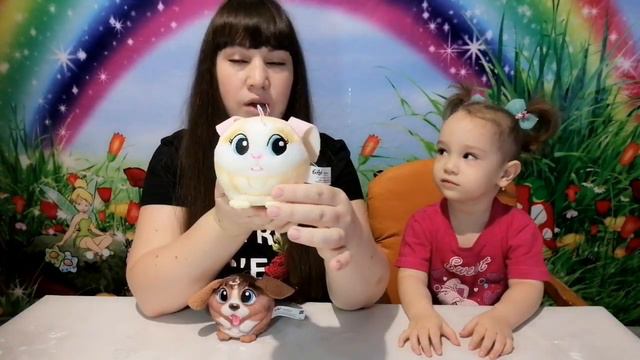 Интерактивный плюшевый зверёк Hasbro из серии Furreal Friends распаковка и обзор Собачка и Кролик