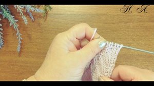 Плотный узор спицами для кругового вязания // узор для носков