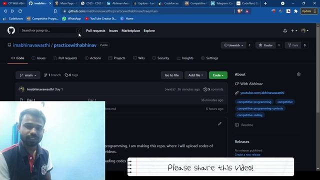 Practice With Abhinav Day 0 | New Series | Must Watch! | Competitive Programming | Github Repositor смотреть онлайн