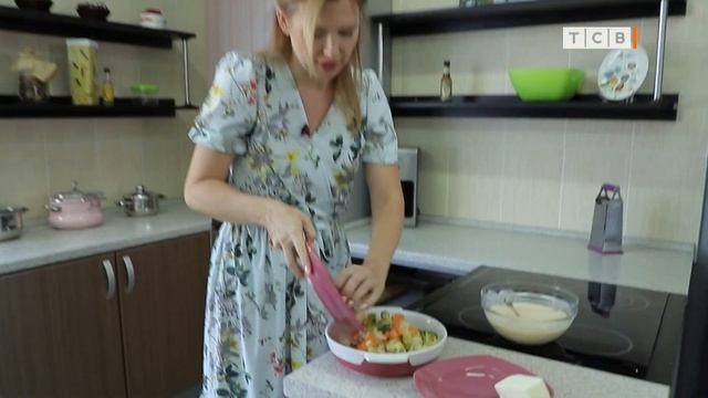 Запеканка из овощей с заливкой из ряженки. Рецепт от ОЛЕСИ