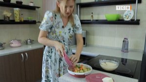 Запеканка из овощей с заливкой из ряженки. Рецепт от ОЛЕСИ