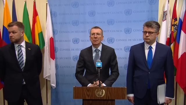 Estonia, Latvia & Lithuania on Ukraine - Security Council Media Stakeout смотреть онлайн