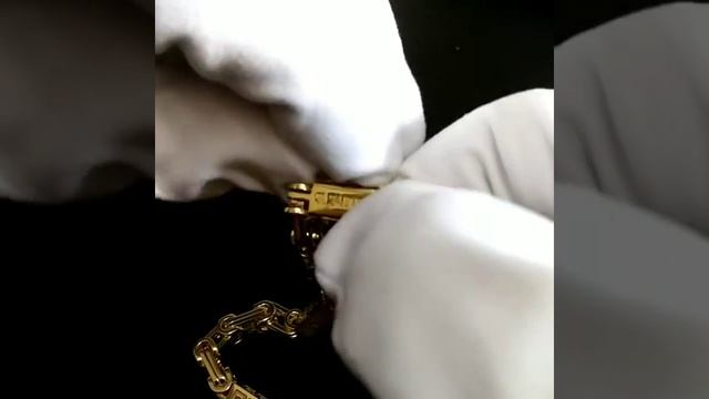 Золотой браслет эксклюзивное плетение с древнегреческим орнаментом, вес 38 гр., жёлтое золото 585