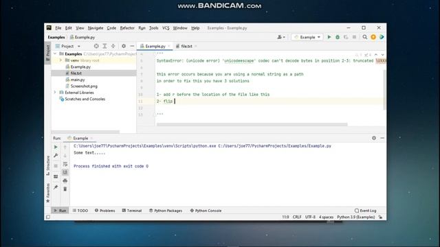How to fix : SyntaxError: (unicode error) 'unicodeescape' codec can't decode bytes in position 2-3 смотреть онлайн
