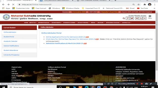 MLSU RET 2020 INTERVIEW POSTPOND IN POLITICAL SCIENCE | MLSU ADMISSION 2020-21 NOTICE