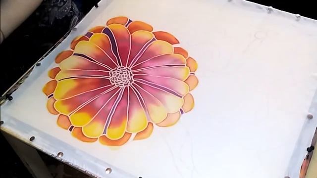 Одинокий цветок. | "Холодный" батик. смотреть онлайн