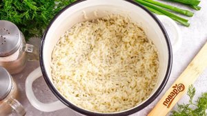 Салат с семгой и рисом