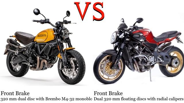 Ducati Scrambler 1100 vs MV Agusta Brutale 920 Test specification comparison смотреть онлайн