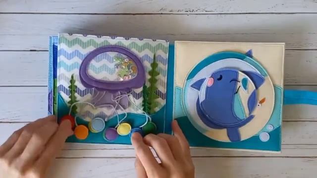 Развивающая книга из фетра для малышей. Морская смотреть онлайн