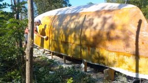 Яхта своими руками! Оклейка стеклотканью ч.3