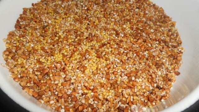 Каша Дружба в мультиварке пшеничная крупа, пшено, гречка