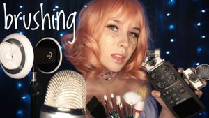 FAST ASMR MIC BRUSHING  Много Кисточек  4 Микро