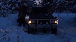 Паджеро 2 в снегу