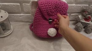 детский рюкзачок из трикотажной пряжи