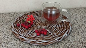 МК. Вязанная салфетка из бумажной лозы. #176