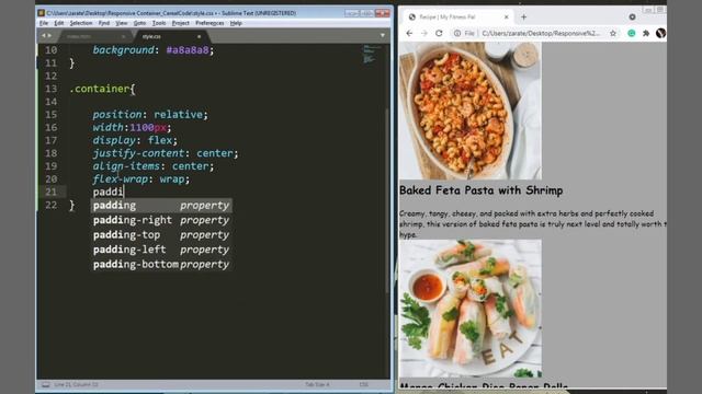 Responsive Container in HTML and CSS