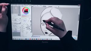 РИСУЮ на графическом планшете-мониторе PARBLO Coast16 Pro