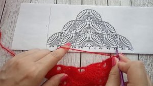 Шаль вязаная крючком/shawl crochet
