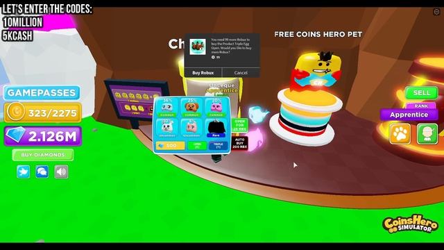 ALL NEW *EVENT* UPDATE CODES! ? Roblox Coins Hero Simulator Codes ? смотреть онлайн