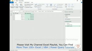 Power Query Current Date Subtract Given Date in Excel Sheet