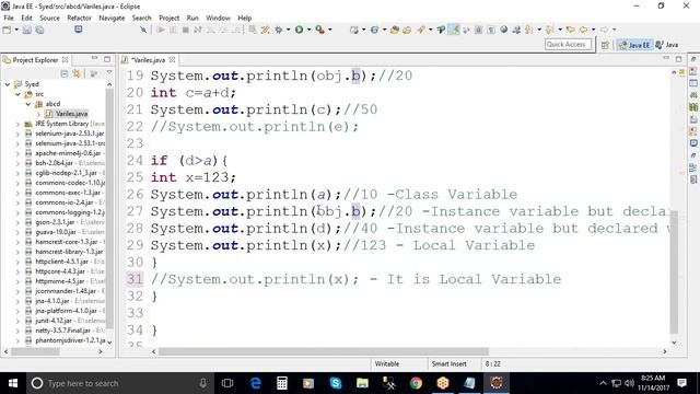 Selenium Tutorial For Beginners 9|Java Variables and Operators|G C Reddy|