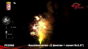 Фейерверк + фонтан РС2568 "Космополитен" (1" х 7 залпов)