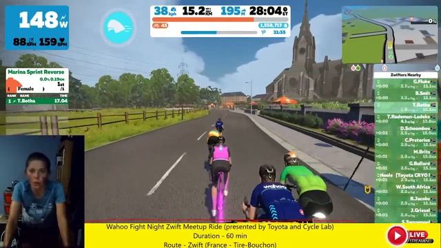Wahoo Fight Night Zwift Meetup Ride (presented by Toyota and Cycle Lab) смотреть онлайн