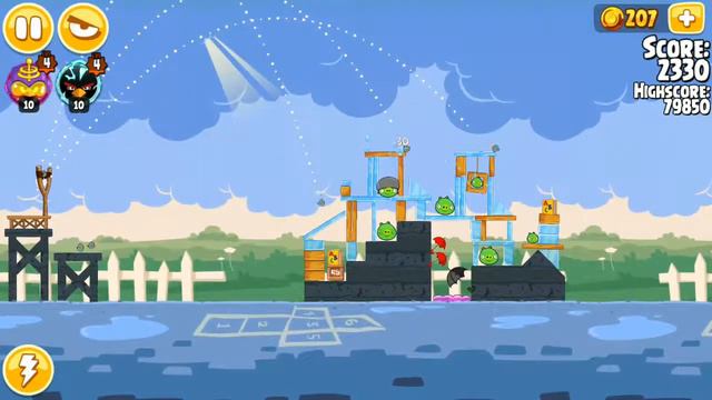 Angry Birds Seasons - Back to School - Level 1-2 - 80,960 - World Record! смотреть онлайн