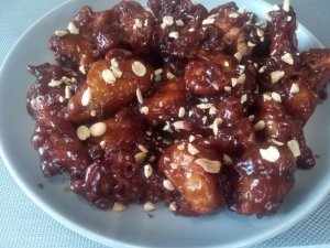 Куриная грудка в апельсиновом соусе.