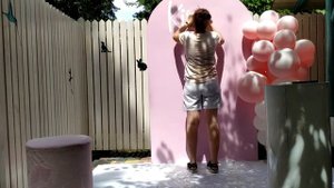 Сборка фотозоны с арочной панелью