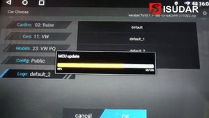 How to set canbus type at ISUDAR car radio.