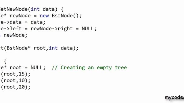 Binary search tree - Implementation in C/C++