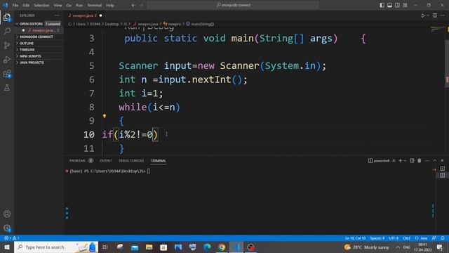 Java program to print odd numbers using while loop tutorial смотреть онлайн