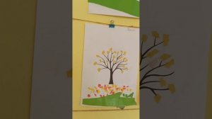 Урок технологии. Обычная аппликация "Осеннее дерево". 2б класс, сентябрь 2022 г.