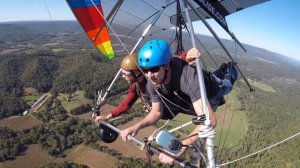 Charles Snider Hang Gliding at Lookout Mountain Flight Park with Adam