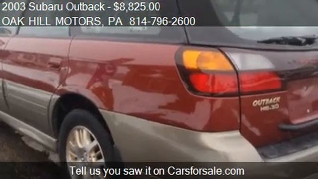 2003 Subaru Outback H6-3.0 VDC Wagon - for sale in WATERFORD