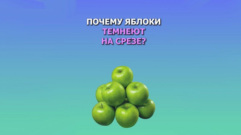 Почему яблоки темнеют на срезе?