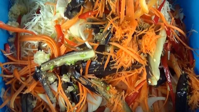 Баклажаны с Капустой по-Корейски, рецепт простой, но очень вкусно