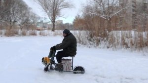 Лесной Кот - Мотовездеход штурмует 30 сантиметров свежего снега