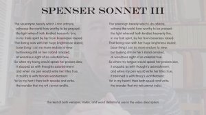 Poetry: Edmund Spenser Amoretti Sonnet 3 - Modernised English with Notes