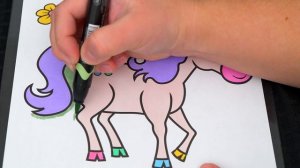 Coloring Cute Unicorn Crayola Coloring Page Prismacolor Markers | KiMMi THE CLOWN