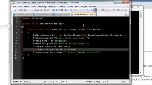 Java Input Processing Example смотреть онлайн