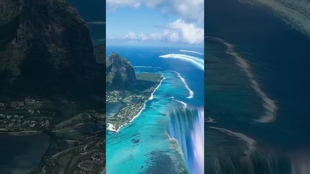 Awesome Mauritius underwater waterfall #shorts