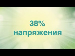 Убрать вялость и расслабить спазмы до 38% напряжения.